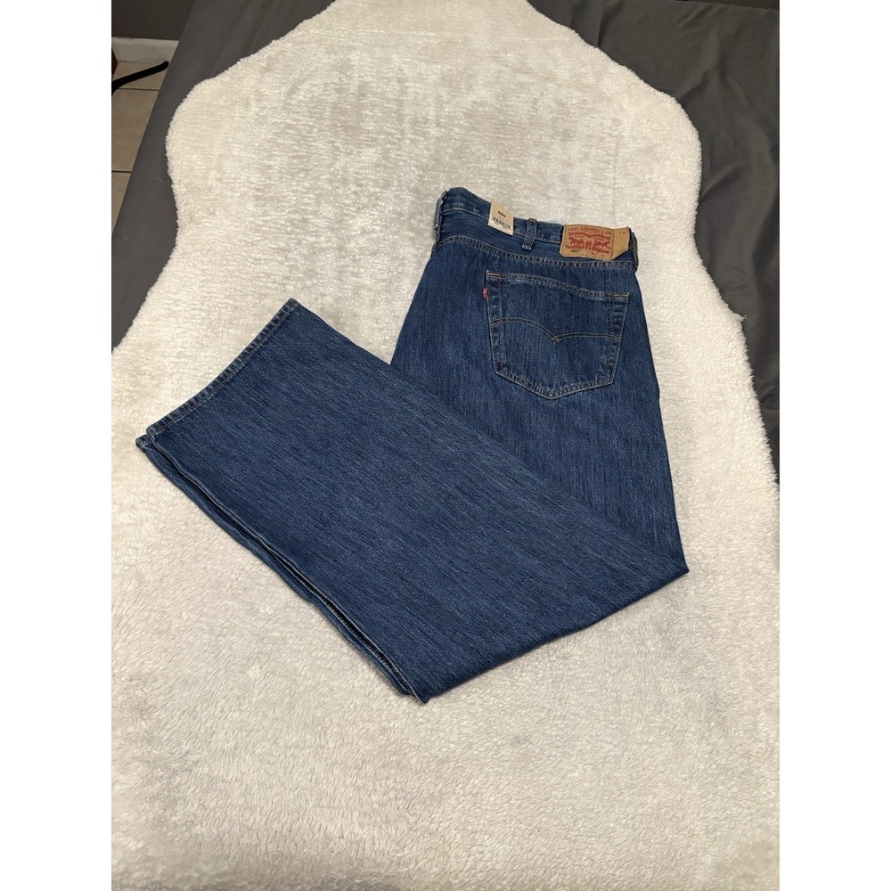 New Levi's 501 Original Straight Button Fly Blue Denim Jeans 48x32 B&T NWT Pants